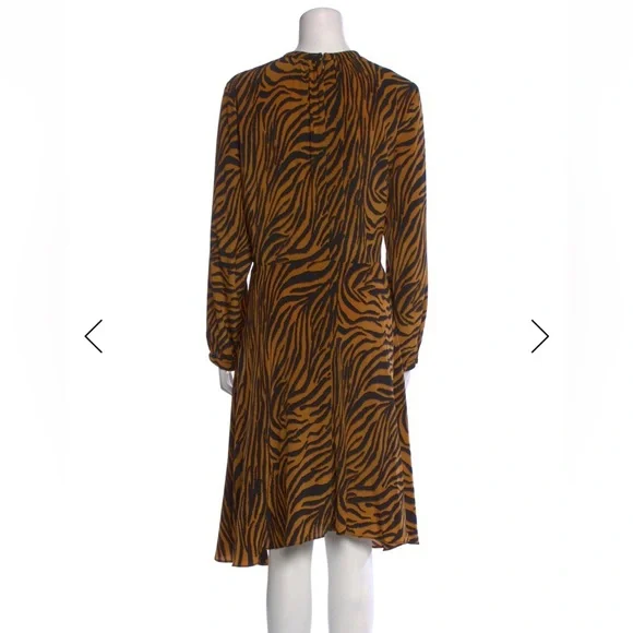 NWT - No. 6 Tiger Stripe Silk Dress - Picture 3 of 9